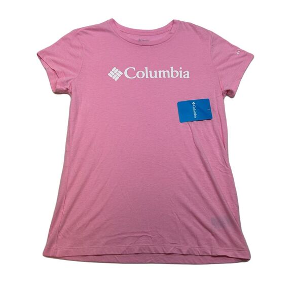 Columbia Trek‎ T-Shirt Womens Small Wild Rose Pink Short Sleeve Graphic - Picture 1 of 8